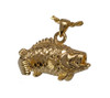 Large Mouth Bass Cremation Jewelry in 14k Gold Plated Sterling Silver