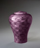 Small Lily Purple Wood Cremation Urn