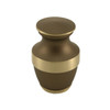 Lineas Rustic Bronze Brass Keepsake Cremation Urn - Engravable