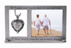 Always In My Heart Memorial Heart Ash Holder Locket 3x5 Photo Frame