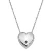 Missing You CZ Teardrop Heart Sterling Silver Cremation Jewelry Pendant