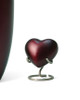 Monterey Ruby Heart Brass Keepsake Cremation Urn