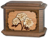 Mums with 3D Inlay Walnut Wood Octagon Cremation Urn