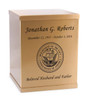 Navy Bronze Overlap Top Cremation Urn