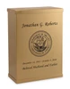 Navy Bronze Overlap Top Niche Cremation Urn