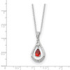 Never Forget Tear January CZ Birthstone Sterling Silver Memorial Jewelry Pendant
