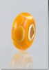 Orange Lasting Memory Bead Cremains Encased in Glass Cremation Jewelry