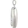 Oval Love Sterling Silver Memorial Locket Jewelry Necklace