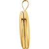 Oval Modern Design Cross Gold Vermeil Memorial Locket Jewelry Necklace