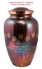 Small Paw Prints Classic Raku Pet Cremation Urn - Engravable