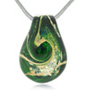 Peaceful Cremains Encased in Glass Cremation Jewelry Pendant