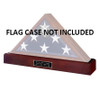 Pedestal Cremation Urn for a Flag Display Case with Dark Cherry Finish