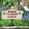 Personalized Forever in Our Hearts Lawn and Garden Memorial Marker - 10 Colors