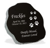 Design Your Own Pet Laser-Engraved Rustic Marker Black Granite Memorial