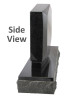 Pet Photo Upright Grave Marker Black Granite Laser-Engraved Memorial Headstone