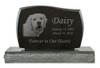 Pet Photo Upright Grave Marker Black Granite Laser-Engraved Memorial Headstone Design 2