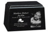 Granite Promise Photo Urn in Black Granite