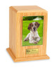 Small Photo Tower Oak Wood Pet Urn