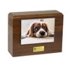 Medium Photo Walnut Wood Pet Urn