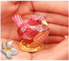 Pink Bird Jeweled Keepsake Cremation Urn