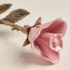 Pink Long Stem Rose Brass Keepsake Cremation Urn