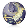 Plum Cremains Encased in Glass Cremation Healing Stone