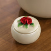 Red Roses Hand Painted Ceramic Keepsake Cremation Urn