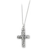 Remembrance Cross Antiqued Sterling Silver Cremation Jewelry Necklace