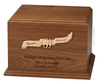 Ribbon and Rings Walnut Wood Companion Cremation Urn