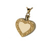 Rimmed Heart Cremation Jewelry in Solid 14k Yellow Gold or White Gold