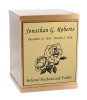 Roses Bronze Overlap Top Cremation Urn