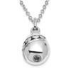 Scrolling Hearts Teardrop Antiqued Sterling Silver Cremation Jewelry Necklace