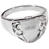 Shield Sterling Silver Memorial Cremation Ring