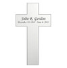 Cross Nameplate - Engraved - Silver - 3 x 5