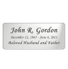 Silver Engraved Nameplate - Rounded Corners - 4-1/4 x 1-3/4