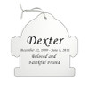 Fire Hydrant Double-Sided Memorial Ornament - Engraved - Silver