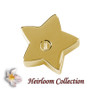 Slide Star Cremation Jewelry in Solid 14k Yellow Gold or White Gold