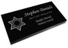Star of David Grave Marker Black Granite Laser-Engraved Memorial Headstone
