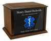 Star Of Life EMS Eternal Reflections Wood Cremation Urn