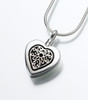 Sterling Heart with Sterling Insert Cremation Jewelry