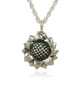 Sunflower Sterling Silver Cremation Jewelry Pendant Necklace