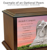 Sunset Golfer Eternal Reflections Wood Cremation Urn