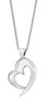 Swirl Heart Sterling Silver Cremation Jewelry Pendant Necklace