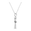 Tapered Cross Sterling Silver Cremation Jewelry Necklace