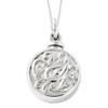 Tear in Circle Sterling Silver Cremation Jewelry Necklace