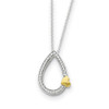 Tear of Love Gold-Plated Sterling Silver CZ Memorial Jewelry Pendant