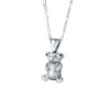 Teddy Bear Sterling Silver Cremation Jewelry Pendant Necklace