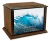 The Curling Ocean Wave Eternal Reflections Wood Cremation Urn