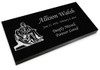 The Pieta Grave Marker Black Granite Laser-Engraved Memorial Headstone