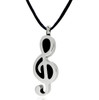 Treble Clef Stainless Steel Cremation Jewelry Pendant Necklace